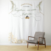 共に歩む限り無限 ウェディング セージグリーン ゴールド タペストリー (インサイチュ)