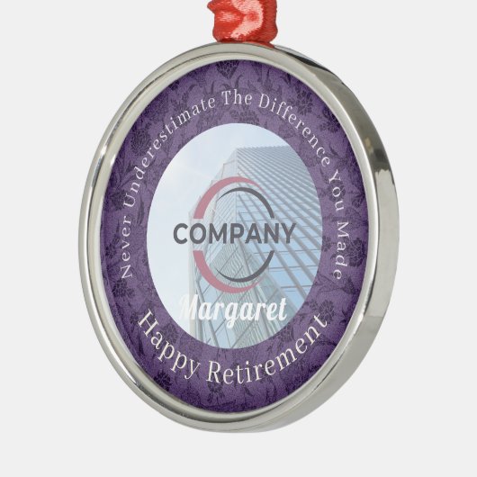 共カスタム働エレガント者の退職金の一括贈与 メタルオーナメント (左)