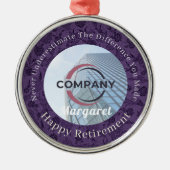 共カスタム働エレガント者の退職金の一括贈与 メタルオーナメント (正面)