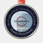 共カスタム働エレガント者の退職金の一括贈与 メタルオーナメント (正面)