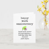 共働おもしろいき記念日カード カード (黄色い花)