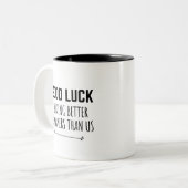 共働おもしろいき離れが彼を救う ツートーンマグカップ (正面左)