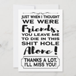 共働おもしろいき離れのお別れ遠くに カード