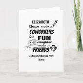 共働おもしろいき離れのお別れ カード (正面)