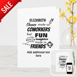 共働おもしろいき離れのお別れ カード