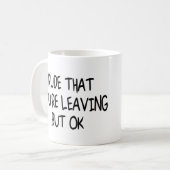 共働おもしろいき離れのお別れ コーヒーマグカップ (正面左)