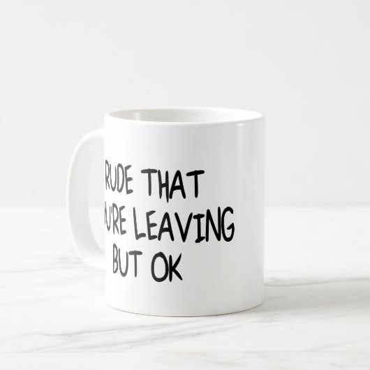 共働おもしろいき離れのお別れ コーヒーマグカップ (正面左)