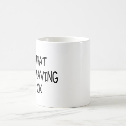 共働おもしろいき離れのお別れ コーヒーマグカップ (中央)