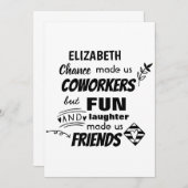 共働おもしろいき離れのお別れ 招待状 (正面/裏面)