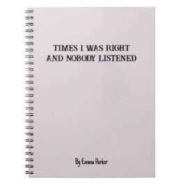 共働おもしろいカスタム/学生向けギフト用ノートブック ノートブック