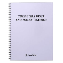 共働おもしろいカスタム/学生向けギフト用ノートブック ノートブック