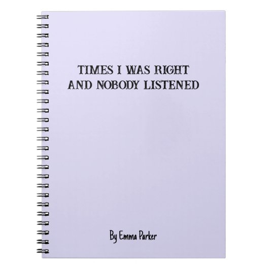 共働おもしろいカスタム/学生向けギフト用ノートブック ノートブック (正面)