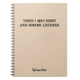 共働おもしろいカスタム/学生向けギフト用ノートブック ノートブック