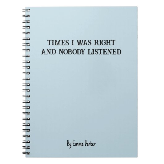 共働おもしろいカスタム/学生向けギフト用ノートブック ノートブック (正面)