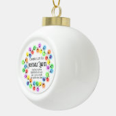 共働きおもしろいのクリスマスのプレゼント セラミックボールオーナメント (右)