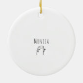 共働きおもしろいギフトミームアートオフィスユーモア セラミックオーナメント (裏面)