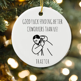 共働きおもしろいギフトミームアートオフィスユーモア セラミックオーナメント