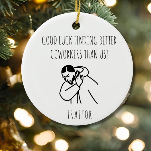 共働きおもしろいギフトミームアートオフィスユーモア セラミックオーナメント