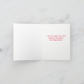 共働きおもしろいワインをテーマにした誕生日 カード (内部)