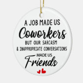 共働きクリスマスプレゼントクリスマスオーナメント セラミックオーナメント (左)