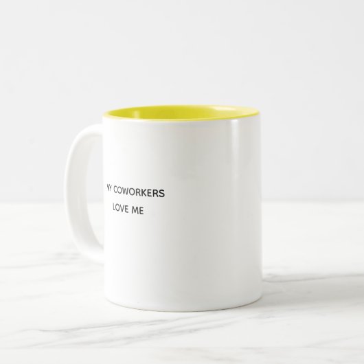 共働きバレンタインギフト、おもしろい2トーンのコーヒーマグ ツートーンマグカップ (正面左)