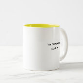 共働きバレンタインギフト、おもしろい2トーンのコーヒーマグ ツートーンマグカップ (正面右)