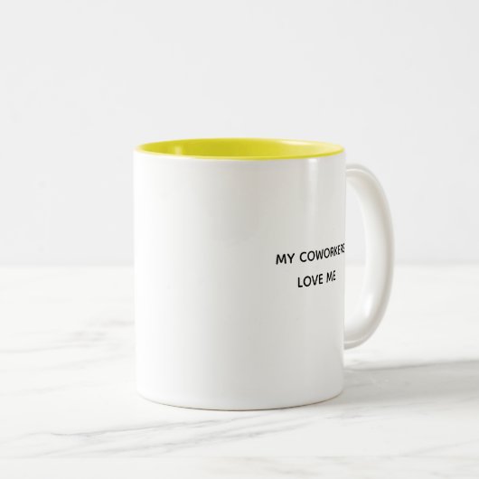 共働きバレンタインギフト、おもしろい2トーンのコーヒーマグ ツートーンマグカップ (正面右)