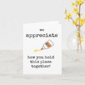 共働き感謝カード、グルーおもしろいカード カード (黄色い花)