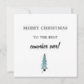 共働き/最高のボスのクリスマスツリーへクリスマス シーズンカード (正面)