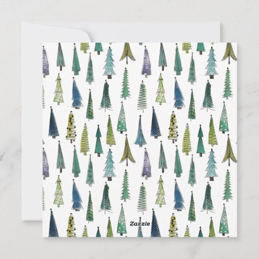 共働き/最高のボスのクリスマスツリーへクリスマス シーズンカード (裏面)