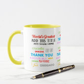 共働パーソナライズされたきサンキューのボスの同僚 マグカップ