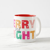 共働メリーきマグのための明るい休日の贈り物 ツートーンマグカップ (正面右)