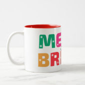 共働メリーきマグのための明るい休日の贈り物 ツートーンマグカップ (左)
