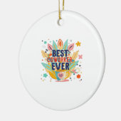 共働最高のき者、同僚ギフト最高の共働き セラミックオーナメント (左)