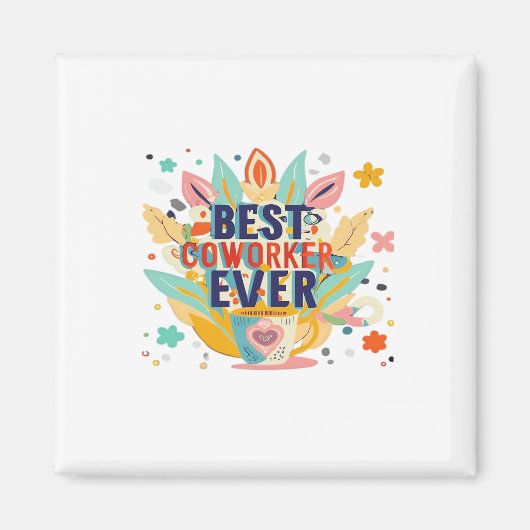 共働最高のき者、同僚ギフト最高の共働き マグネット (正面)