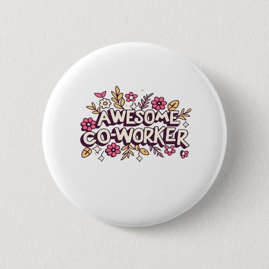 共働素晴らしき、同僚ギフト最高の共働きGi 缶バッジ (正面)