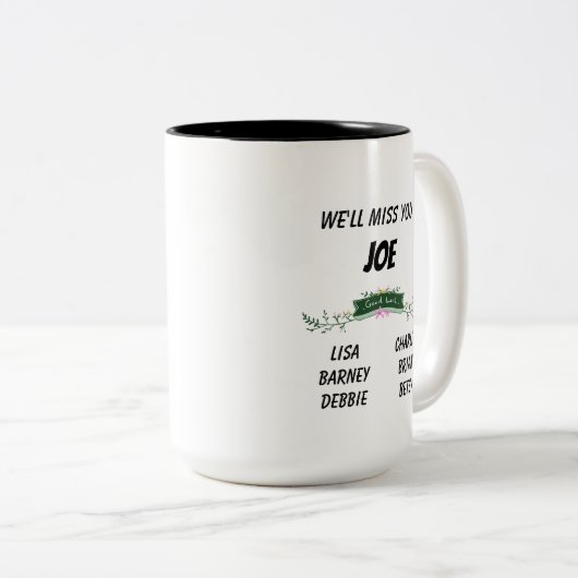 共働遠くにき・さようならギフトおもしろいへ ツートーンマグカップ (正面右)