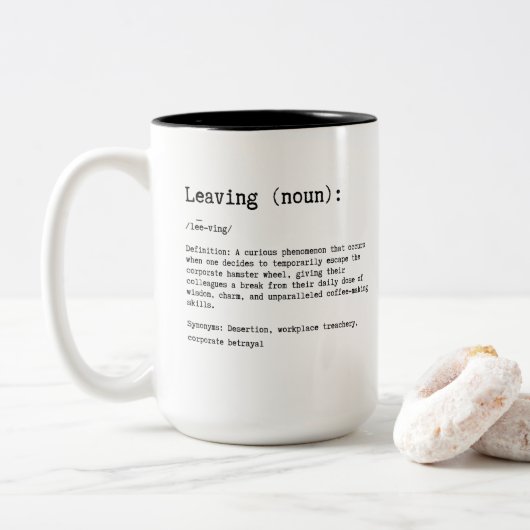 共働遠くに者への贈与おもしろい離れの趣旨 ツートーンマグカップ (ドーナツ)