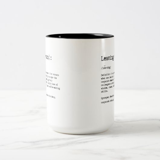 共働遠くに者への贈与おもしろい離れの趣旨 ツートーンマグカップ (中央)