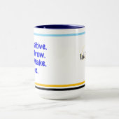 共前向き働引用文 | ユニークやる気を起こさせる マグカップ (中央)