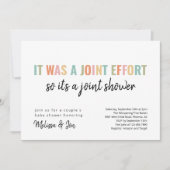 共同おもしろいベビーシャワー招待状 招待状 (正面)