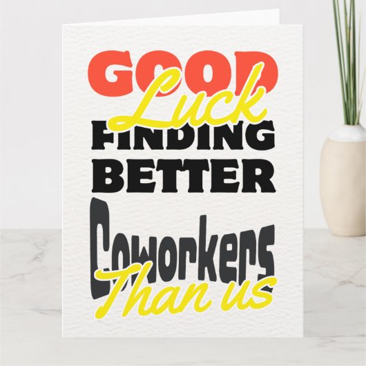 共同おもしろいワーカ離れードユーモアのあるGoing サンキューカード (正面)