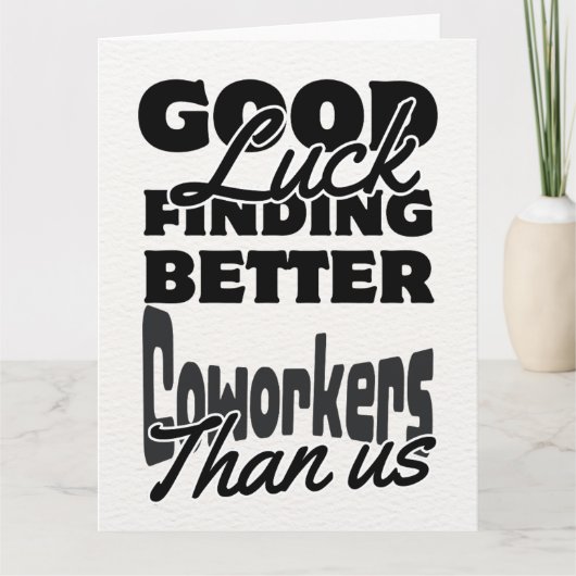 共同おもしろいワーカ離れードユーモアのあるGoing サンキューカード (正面)