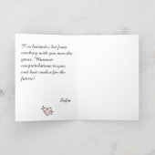 共同おもしろいワーカ離れードユーモアのあるGoing 箔グリーティングカード (内側レイダウン)