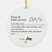 共同おもしろい労働者事務所クリスマスミーム芸術 セラミックオーナメント (正面)