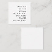 共同おもしろい労離れ働者 – 新おもしろい役職 エンクロージャーカード (正面/裏面)