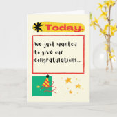 共同おもしろい誕生日カード カード (黄色い花)