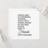 共同おもしろい誕生日カード – 皮肉 カード (正面/裏面インサイチュ)