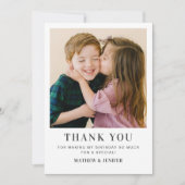 共同の誕生日写真 サンキューカード (正面)