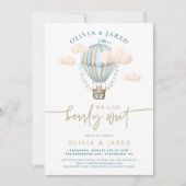 共同の赤ちゃんシャワーを心待ちにする 招待状 (正面)